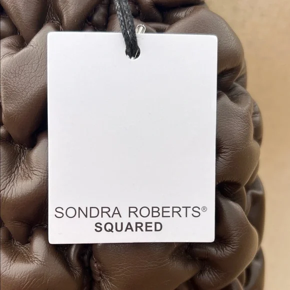 Sondra Roberts | Chocolate Brown Quilted Hobo Bag - Picture 3 of 15